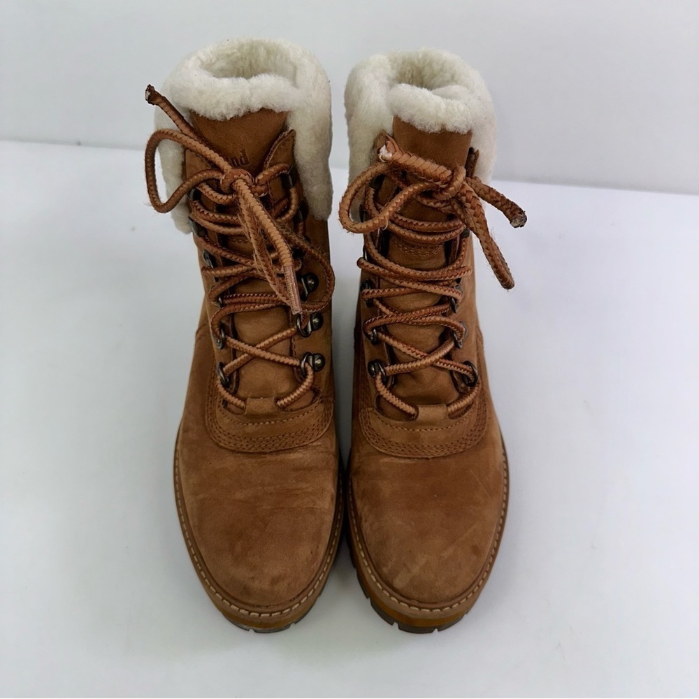 Timberland Women's Courmayeur Valley 6 A299J Brown Lace Up Combat Boots - Sz 5.5 - Picture 5 of 8